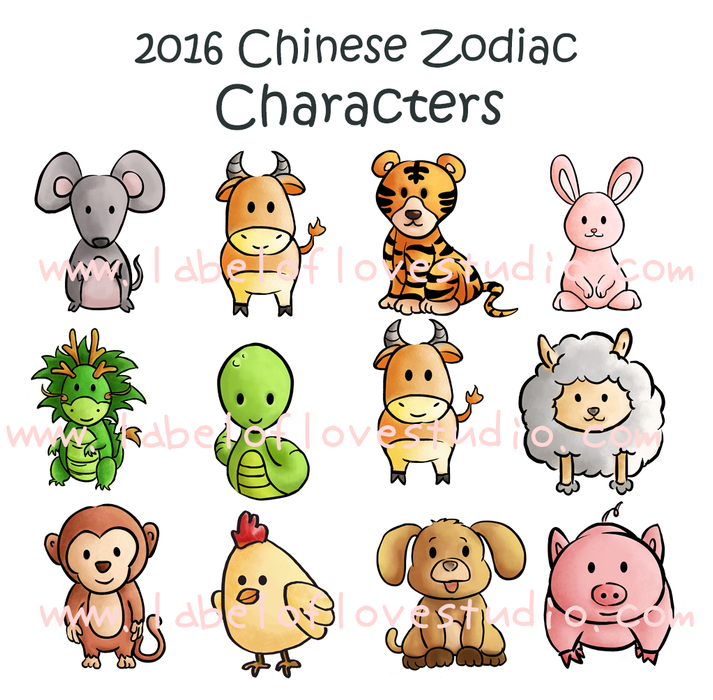 Personalized Sticker Packs (Christmas Zodiac)