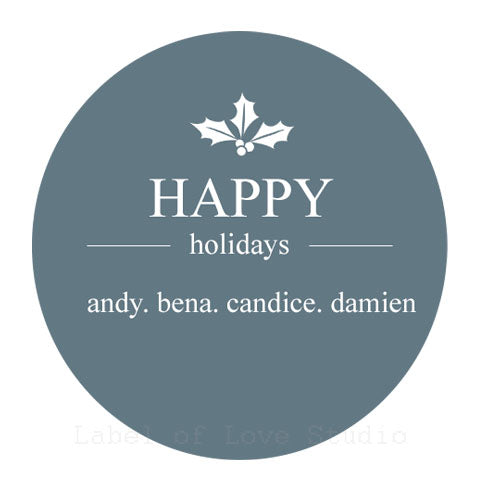 Christmas Gift Tags - Minimalist Christmas Stickers Happy Holidays