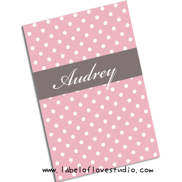 Sweet Polka Dots Personalized Notebooks