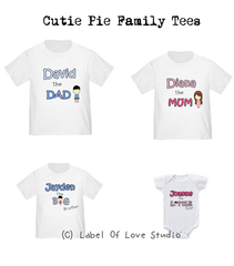 Personalized-Cutie Pie Family Tees-with name Singapore