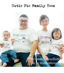 Personalized-Cutie Pie Family Tees-with name Singapore