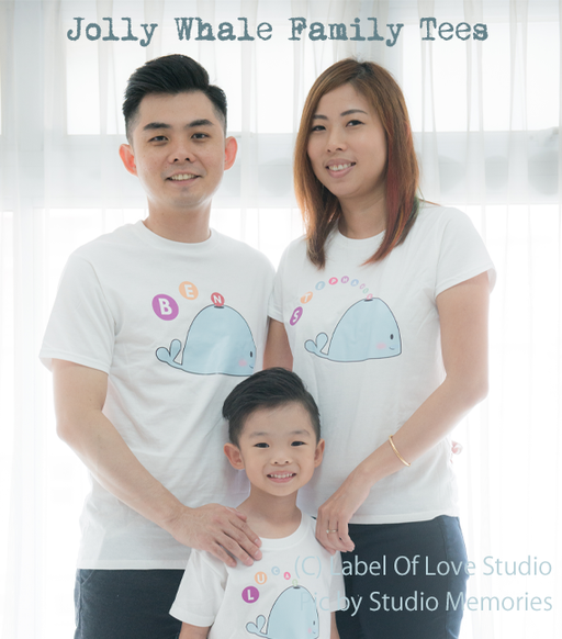Personalized-Jolly Whale Family Tees-with name Singapore
