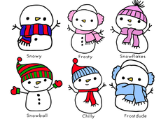 Mr Snowman and his Family Tees