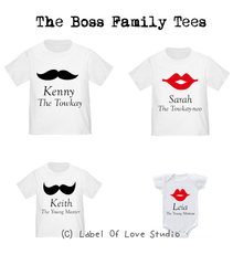 Personalized-The Boss Family Tees-with name Singapore