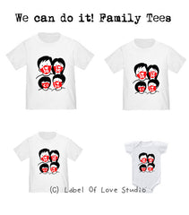 Personalized-We can do it! Singapore! Family Tees-with name Singapore