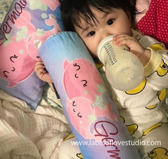 Personalized-baby-Joyful Narwhales Bedding Set-kid pillow bolster beansprout Singapore