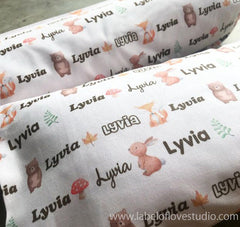 Personalized-baby-Peaceful Woodlands Bedding Set-kid pillow bolster beansprout Singapore