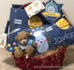 Personalized-baby-Winter Penguin Bedding Set-kid pillow bolster beansprout Singapore