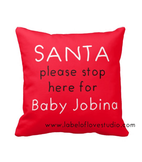 Santa Please Stop Here Cushion