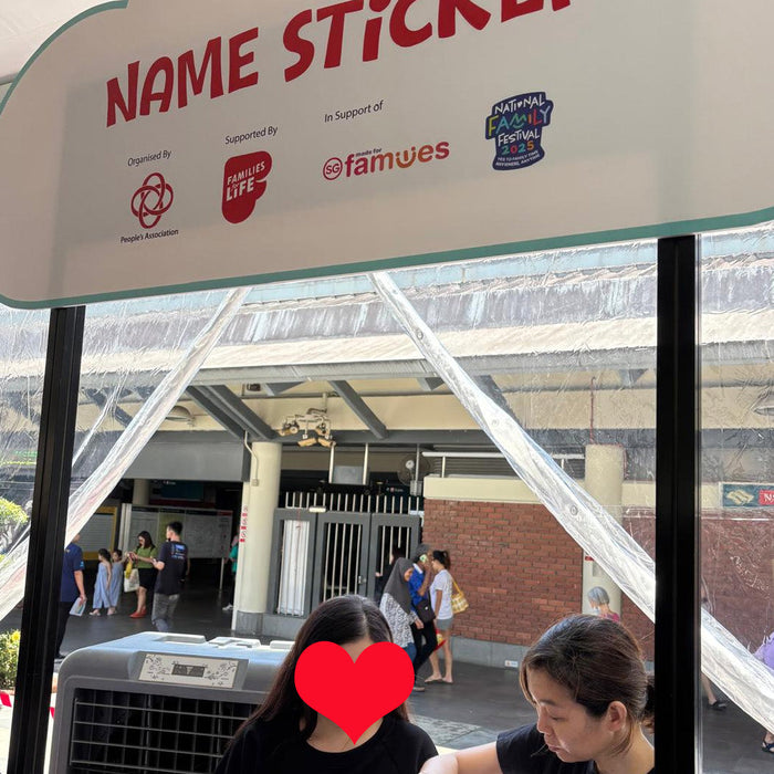 Live Name Sticker Printing Booth - print your name stickers on the spot!