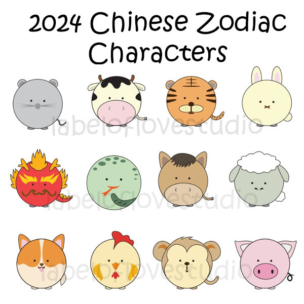 Zodiac Family round Sticker