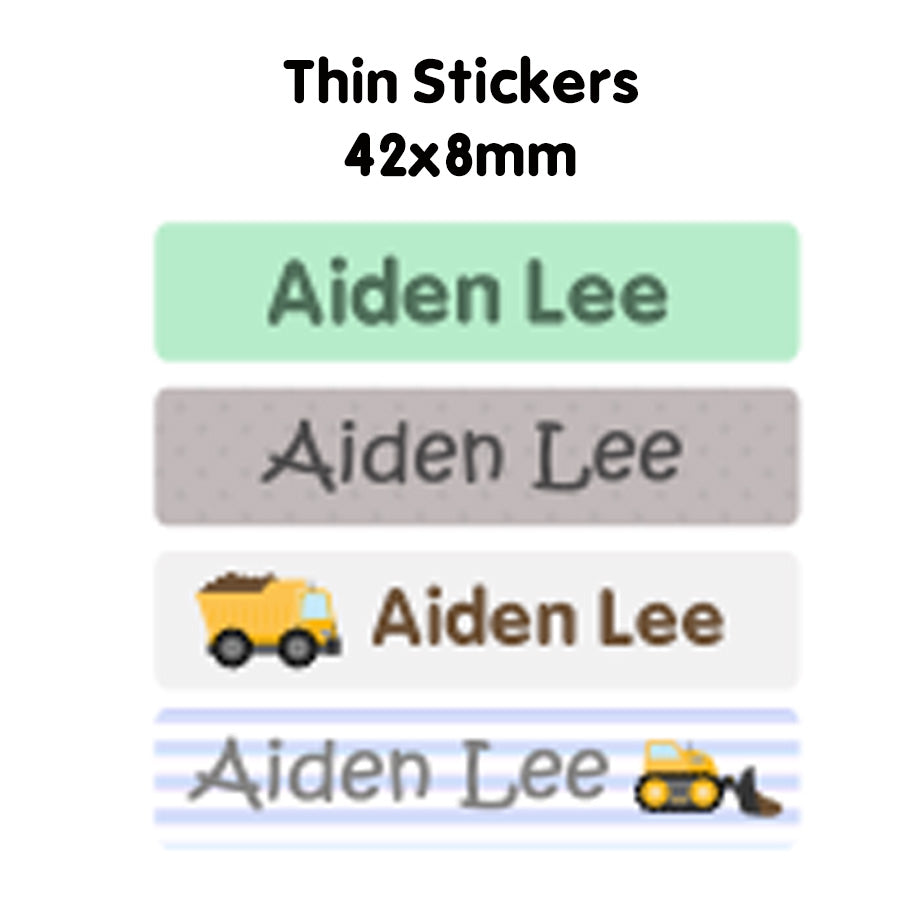 Iron On Fabric Labels for Clothing Bundle - Construction Vehicles