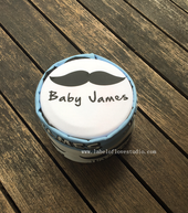 Moustache Personalized Diaper Cake
