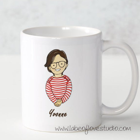 Digital Drawing Caricature Cup