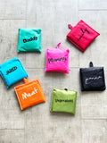 Reusable Grocery Shopping Bag - Bright Pink / A Bundle of random colours (no choosing) Same Font