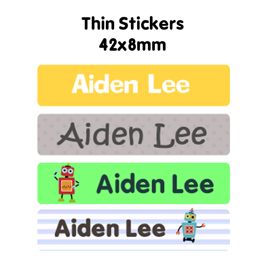 Name Sticker Bundle - Little Robots — Label of Love Studio