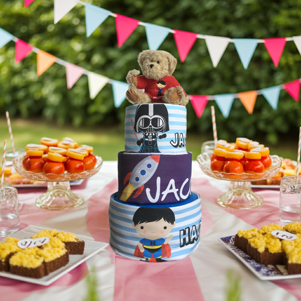 3 Tiered Personalised Diaper Cake Hamper