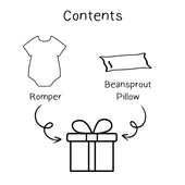 Little Beanie Gift Set - Romper + Beansprout Pillow