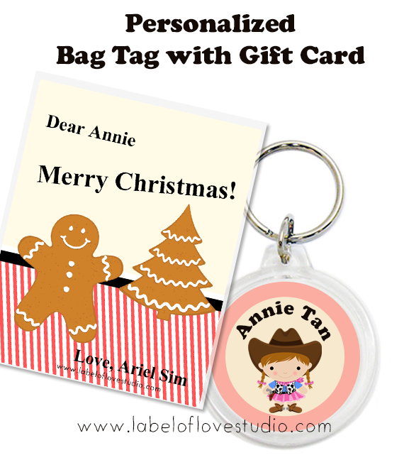 Christmas Bundle of 10 Bag Tags (Gingerbread man)