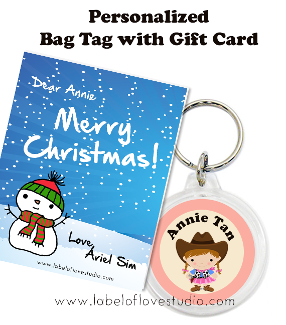 Christmas Bundle of 10 Bag Tags (Snowman)