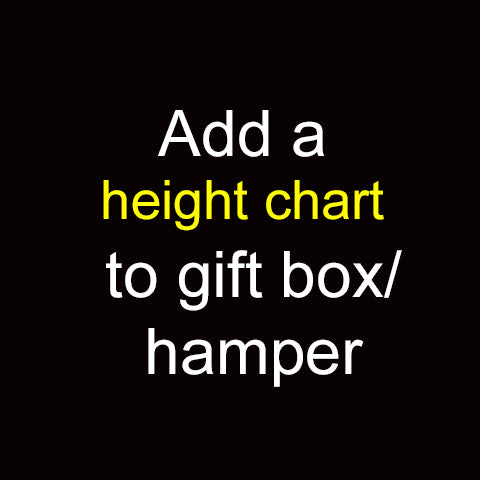 Add height chart to gift box/ hamper