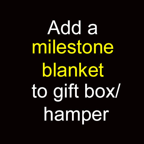 Add milestone blanket to gift box/ hamper