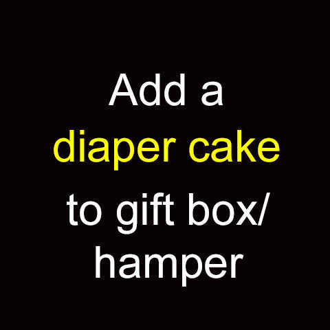 Add a diaper cake to gift box/ hamper