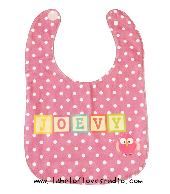 Rainbow Blocks in Pink Bib