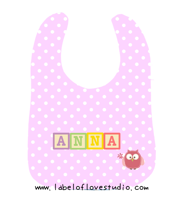 Rainbow Blocks in Pink Bib