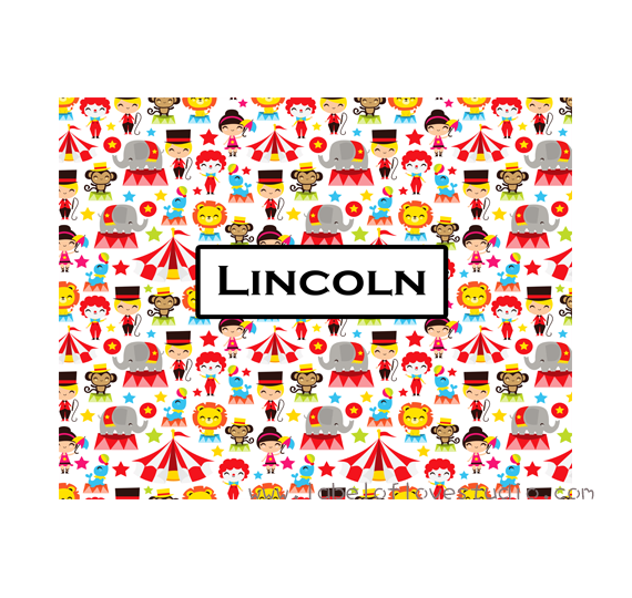 Happy Circus Personalized Blanket