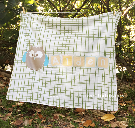 Lil Blue Owl Personalized Blanket