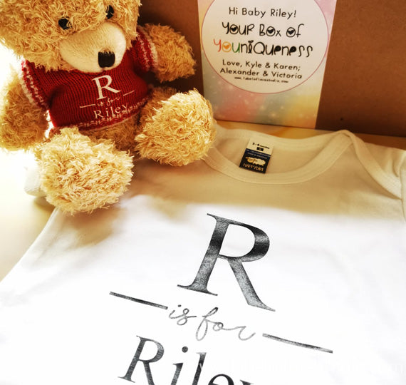 Beary Sweet Gift Set - Romper + Bear (Next Day Delivery)