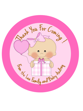 Baby Girl Birthday Label