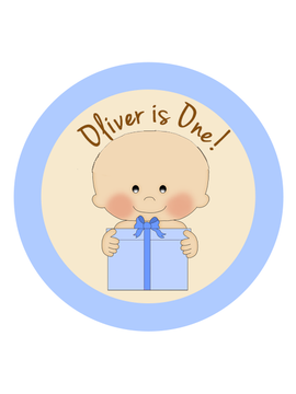 Baby Boy Birthday Labels