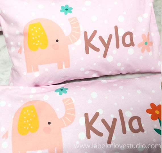 Sweet Elephant in Pink Bedding Set