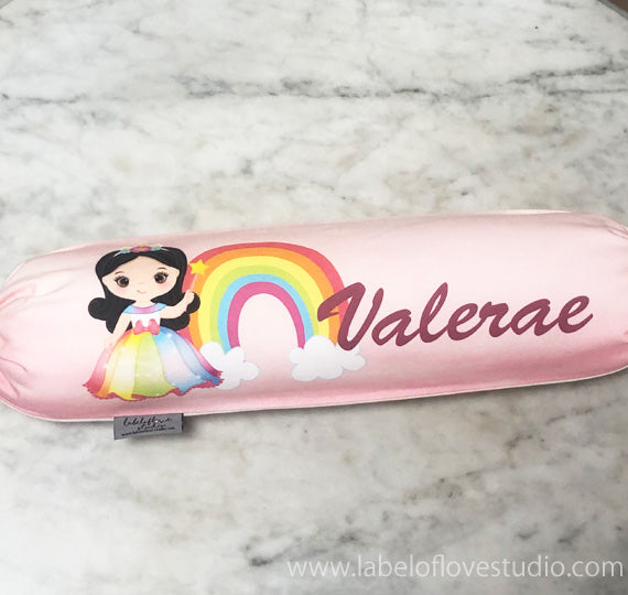 Rainbow Princess Personalized Bolster