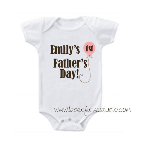 Sweet Balloon 1st Father's Day Romper/ Tee