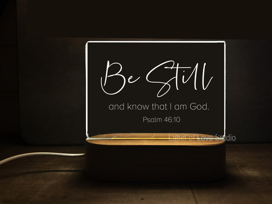 Night Light - Christian verse: Be still and know that I am God