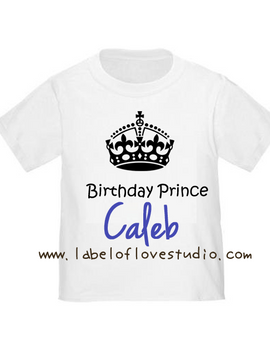 Birthday Crown in Blue Birthday Tee