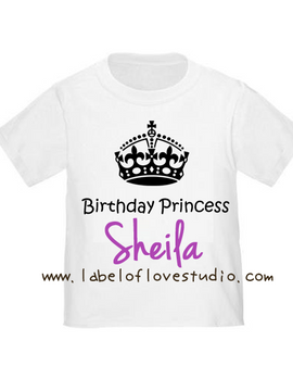 Birthday Crown in Purple Birthday Tee