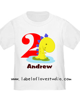 Birthday Dinosaur Romper/ Tee
