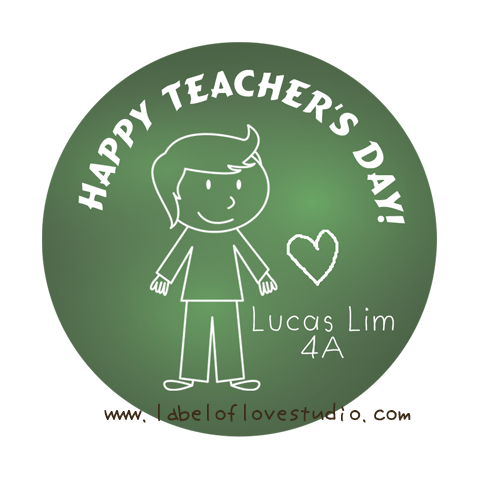 happy teachers day stickers - chalkboard