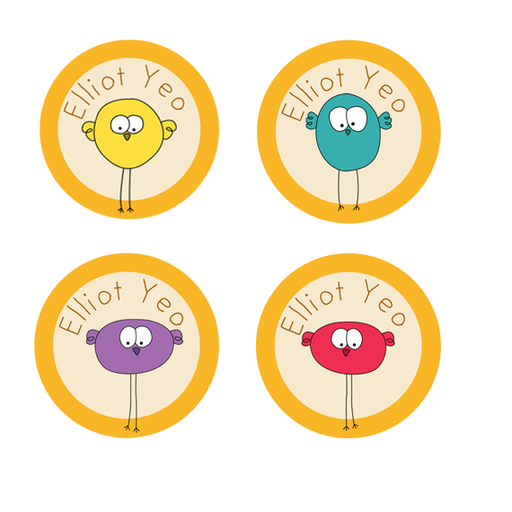 Cheeky Birdies Iron On Labels-name-sticker-Singapore-school