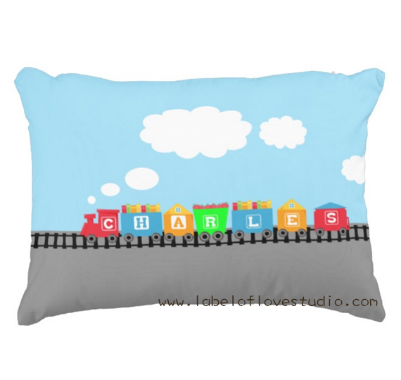 Choo Choo Train Personalized Pillow