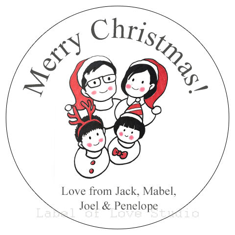 Christmas Gift Tags - Custom Christmas Caricature
