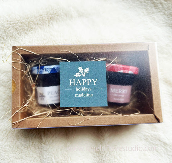 Christmas Gift Box: Jam and Honey Set - Minimalistic Christmas