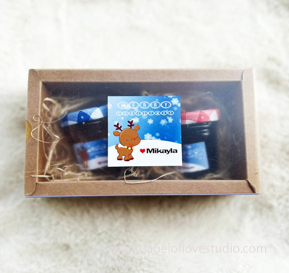 Christmas Gift Box: Jam and Honey Set - Happy Reindeer
