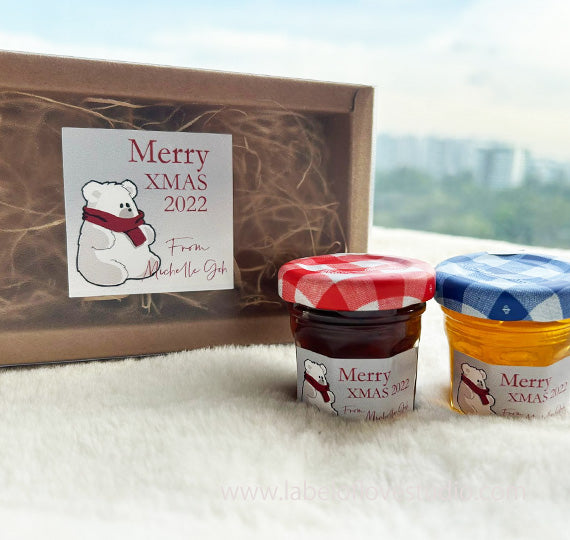 Christmas Gift Box: Jam and Honey Set - Snowy Polar Bear