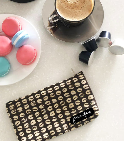 Limited Edition Coffee Theme Pencil Case/ Makeup Pouch