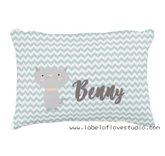 Cool Cat Personalized Pillow